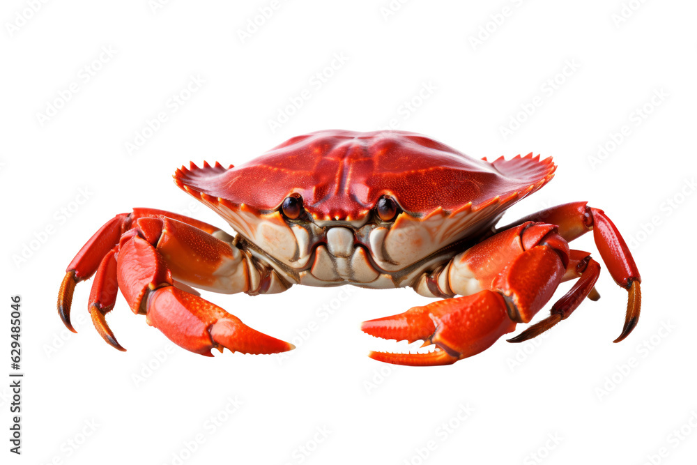 Sea crab isolated on transparent background , generative ai Sea crab isolated on transparent background , generative ai
