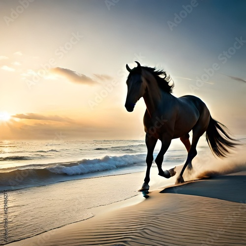 horse on the beach © SR Production