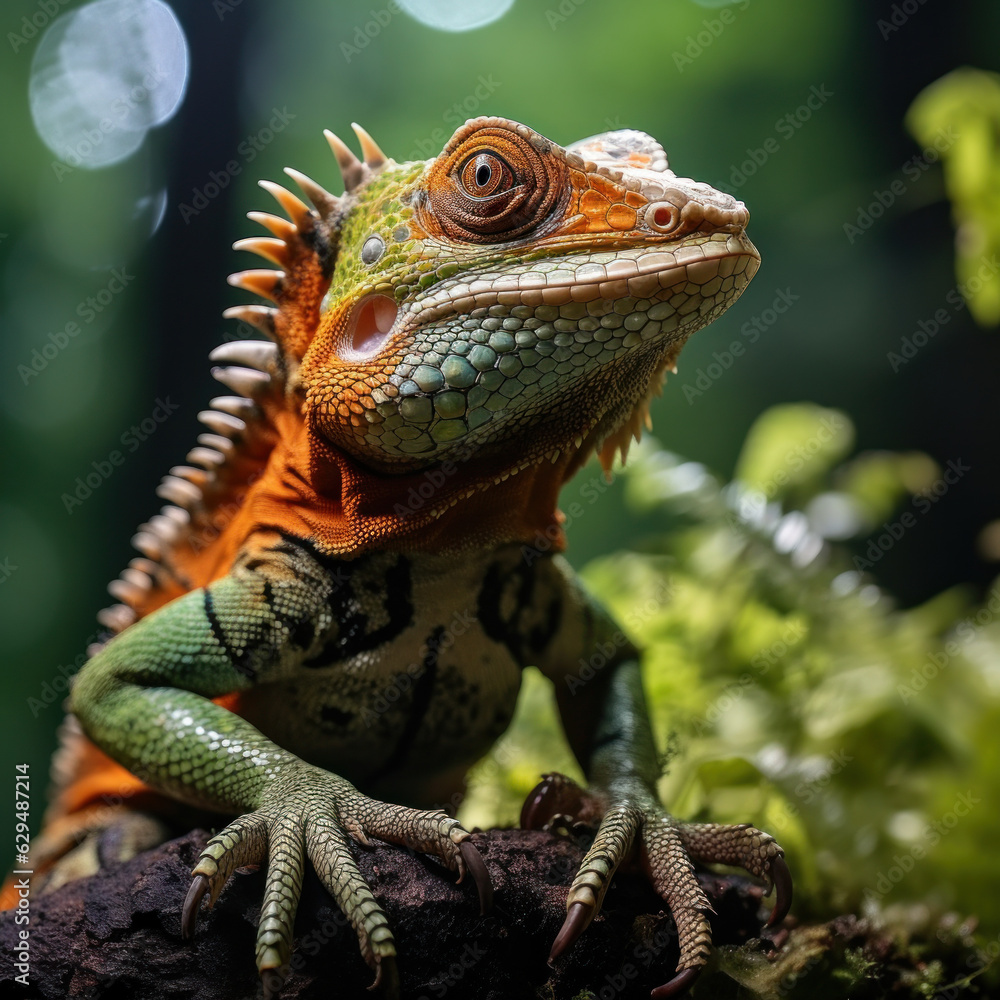 Fototapeta premium Lizard, Wildlife Photography, Generative AI