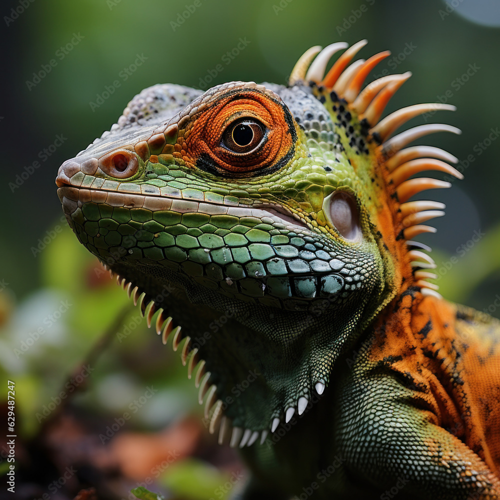 Fototapeta premium Lizard, Wildlife Photography, Generative AI