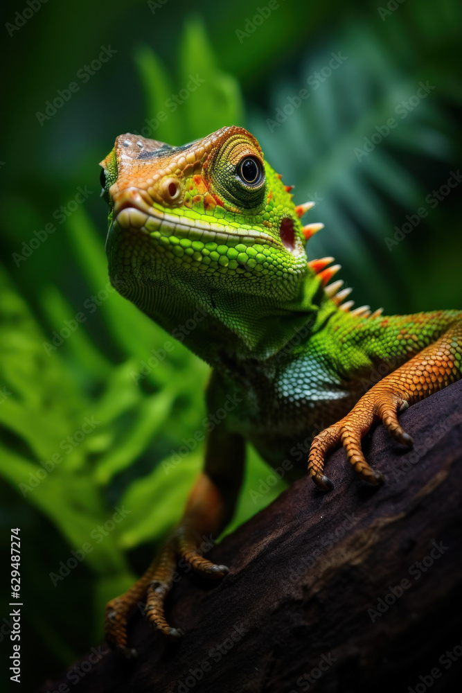 Fototapeta premium Lizard, Wildlife Photography, Generative AI