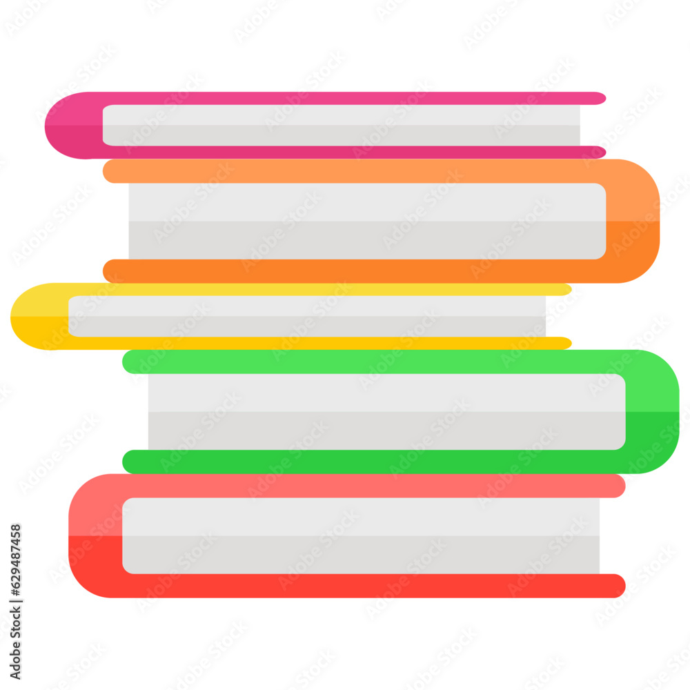 Stack of books. Vector flat illustration Stack of books. Vector flat illustration