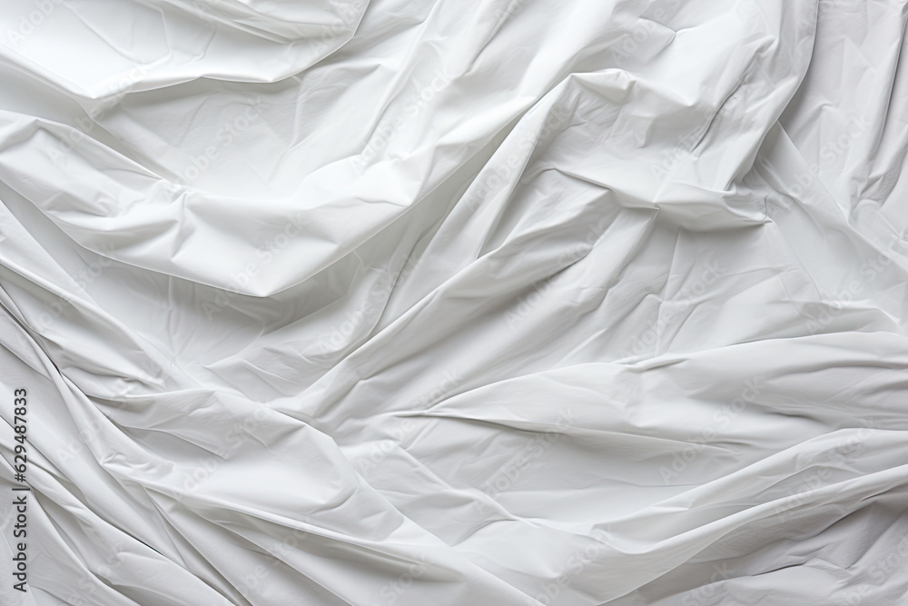Obraz premium white crinkled paper texture background