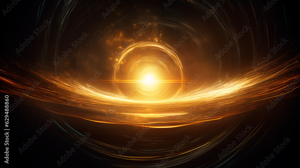 Obraz premium energy of light waves. Generative AI