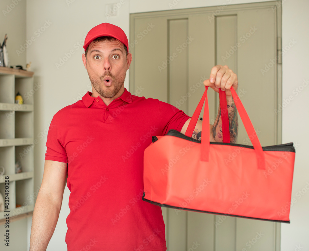 feeling extremely shocked and surprised. pizza delivery take away feeling extremely shocked and surprised. pizza delivery take away