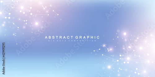 Global network connection banner design template. Header social network communication in the global business concept. Big data visualization. Internet technology. Vector illustration