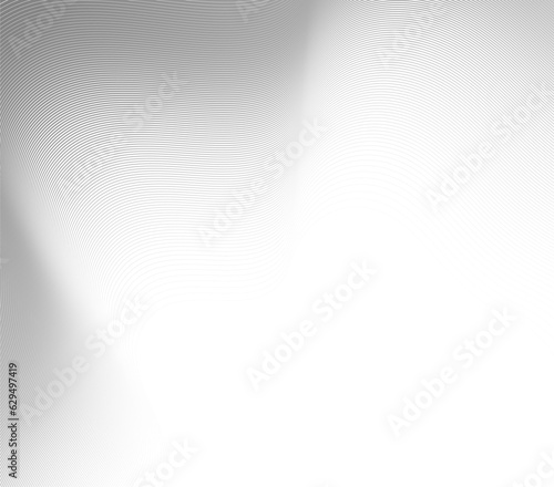 Light grey lines in 3D perspective vector abstract background, dynamic linear minimal design, wave lied pattern in dimensional and movement.