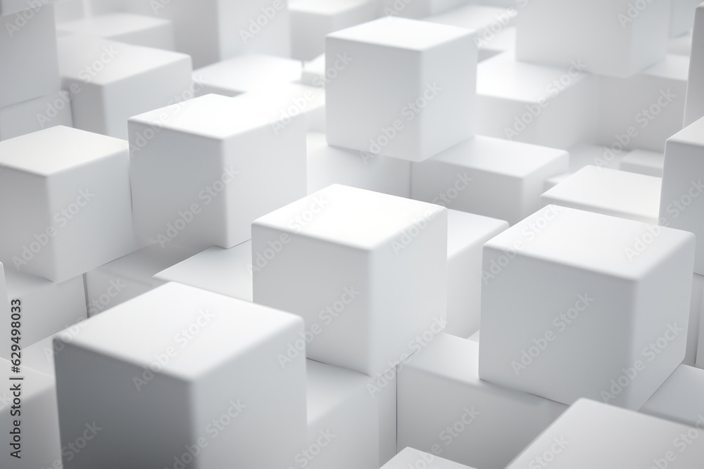 Abstract background, white smooth cubes. Background for the site. AI generative. Abstract background, white smooth cubes. Background for the site. AI generative.