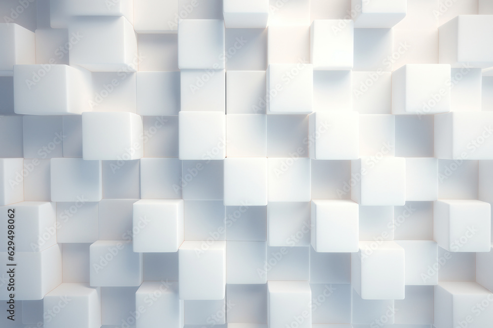 Abstract background, white matte cubes. Background for the site. AI generative.
