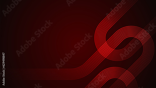 Dark red abstract background with serpentine style lines as the main component.