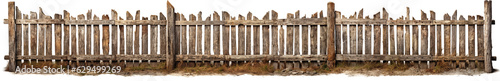 Foto Isolated Old wooden fence