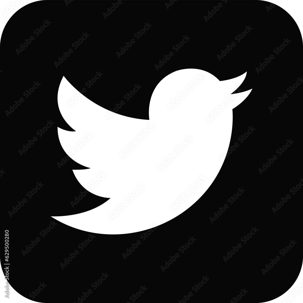 Twitter Icon Vector Logo Button Twitter - popular social media button icon, instant messenger logo of ...