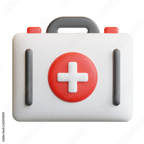 3D First aid kit Medical concept high quality render illustration