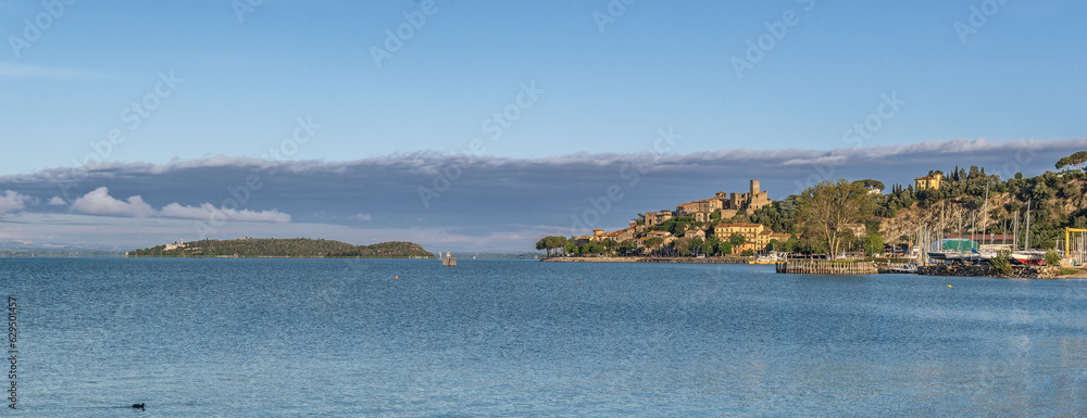 Islands Minore and Maggiore in Lake Trasimeno, Umbria Italy
