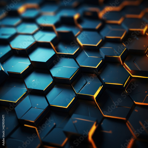 Abstract square background, dark honeycombs. Background for the site. AI generative.