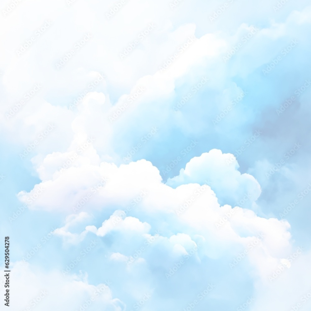 soft blue-white clouds in a watercolor painting in the background. soft blue-white clouds in a watercolor painting in the background.
