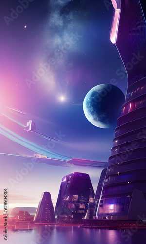 Future city. Generative AI