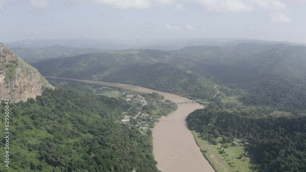 Transkei River view with a bridge, Eastern Cape Africa Transkei River view with a bridge, Eastern Cape Africa