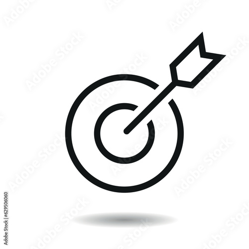 Dartboard icon vector illustration. Target icon on isolated background. Winner sign concept.