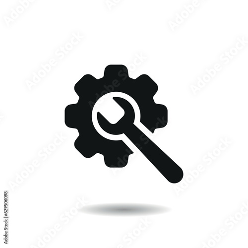 Wrench icon vector illustration. Service tool on isolated background. Settings sign concept.