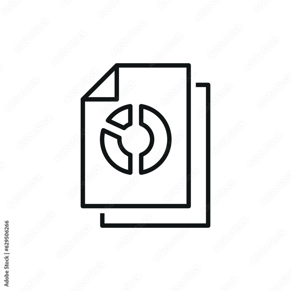 Pie chart icon vector illustration. List with diagram icon on isolated background. Report sign concept. Pie chart icon vector illustration. List with diagram icon on isolated background. Report sign concept.