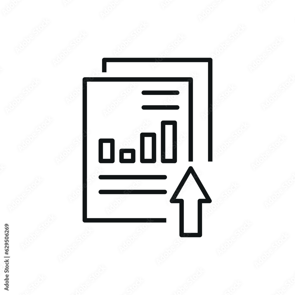 Diagram growth icon vector illustration. Document icon on isolated background. Report sign concept. Diagram growth icon vector illustration. Document icon on isolated background. Report sign concept.