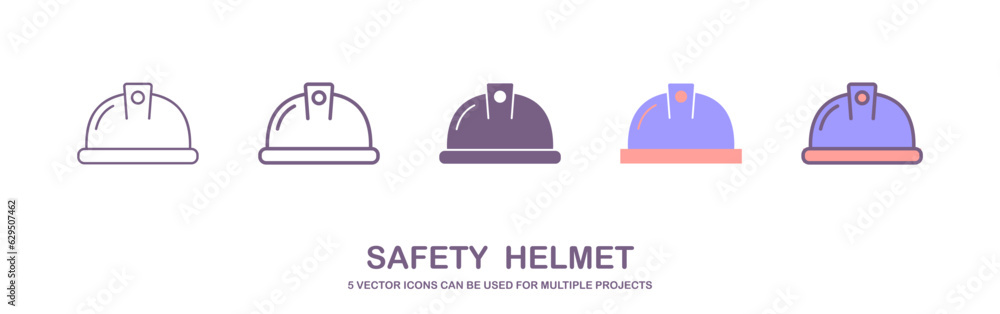 Helmet or hard hat vector icon symbol isolated on white background. construction helmet illustration vector. Helmet or hard hat vector icon symbol isolated on white background. construction helmet illustration vector.