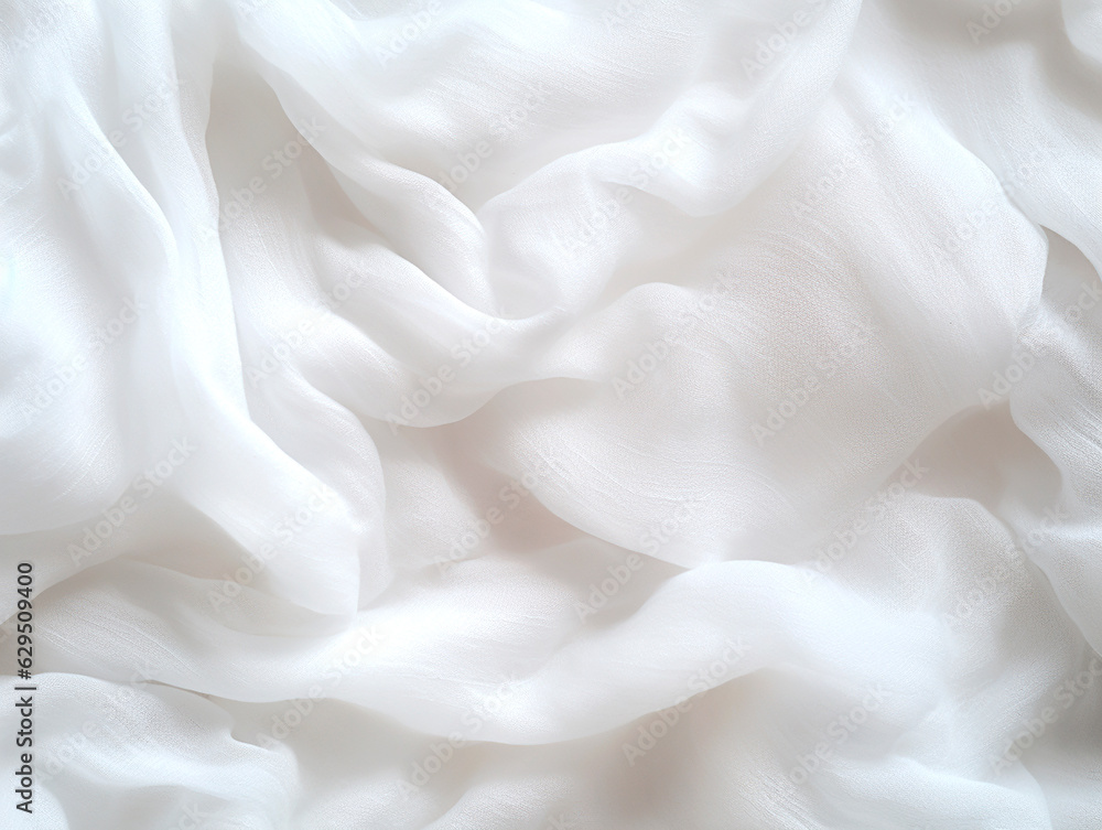 Fototapeta premium White fabric texture background. tissue, textile, cloth, fabric, material, texture. AI Generated