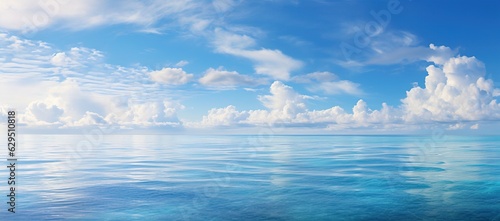 Fotografia tropical beach panorama, seascape with a wide horizon, showcasing the beautiful