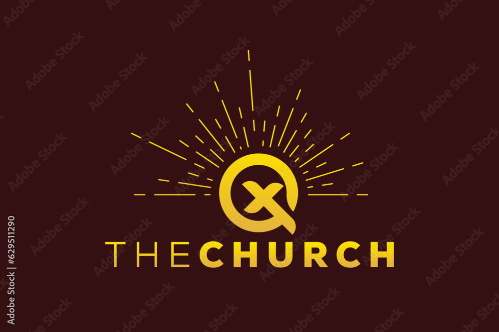 Trendy and Professional letter Q church sign Christian and peaceful vector logo