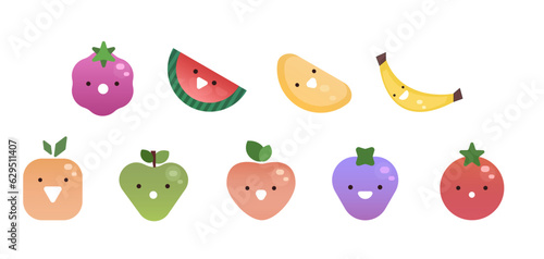 Fototapeta Naklejka Na Ścianę i Meble -  VECTOR fruits and vegetables illustrations