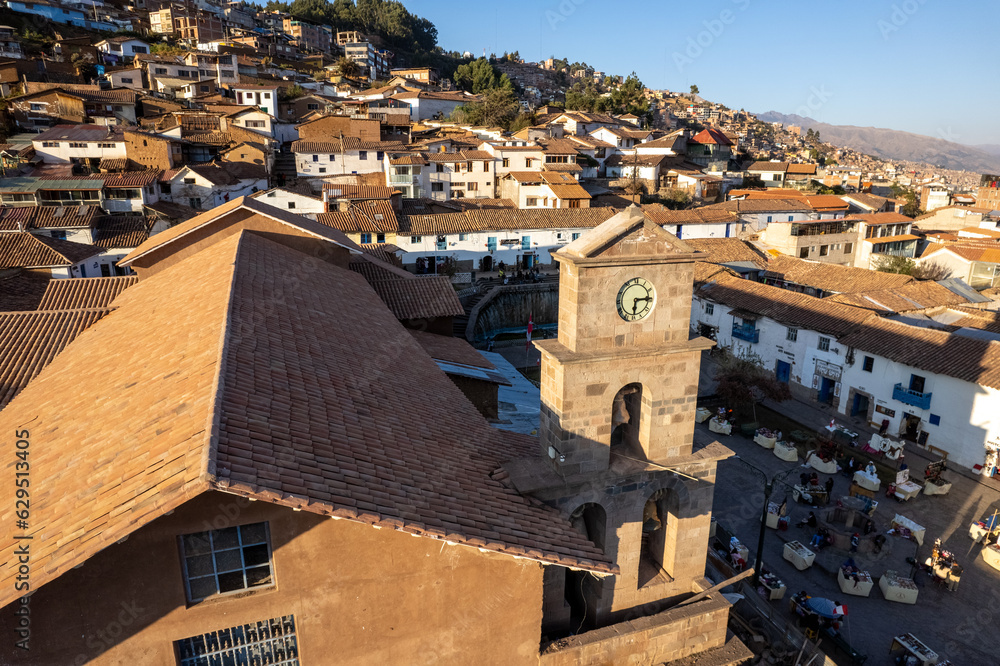 View of the San Blas square in the city of Cusco.