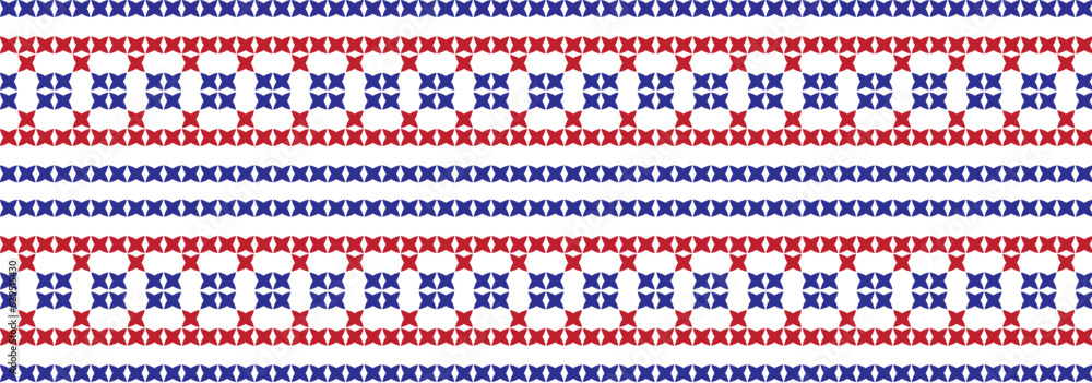 embroidered cross-stitch ornament national pattern Ukrainian Slavic.
