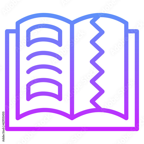 Teared Book Icon