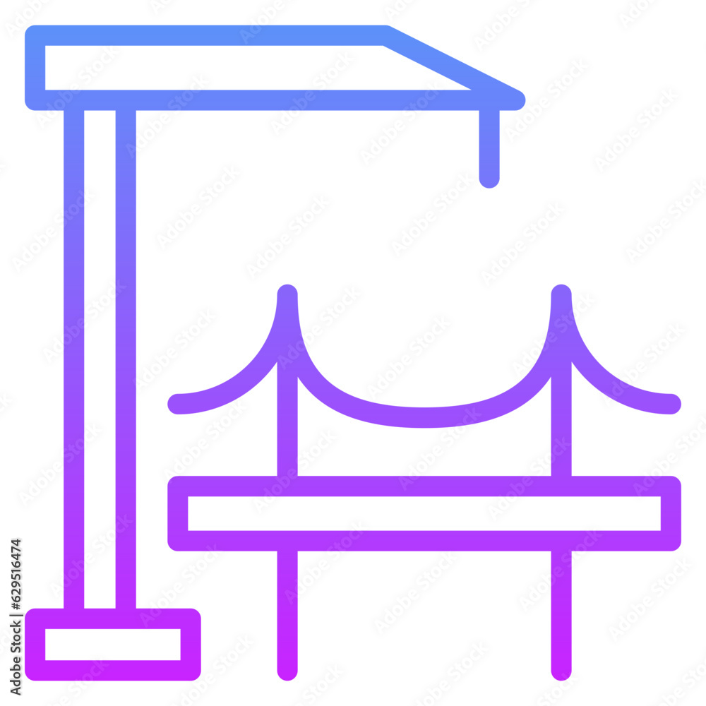Bridge Construction Icon Bridge Construction Icon