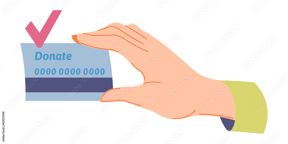 Donation and charity, raising funds credit card Donation and charity, raising funds credit card