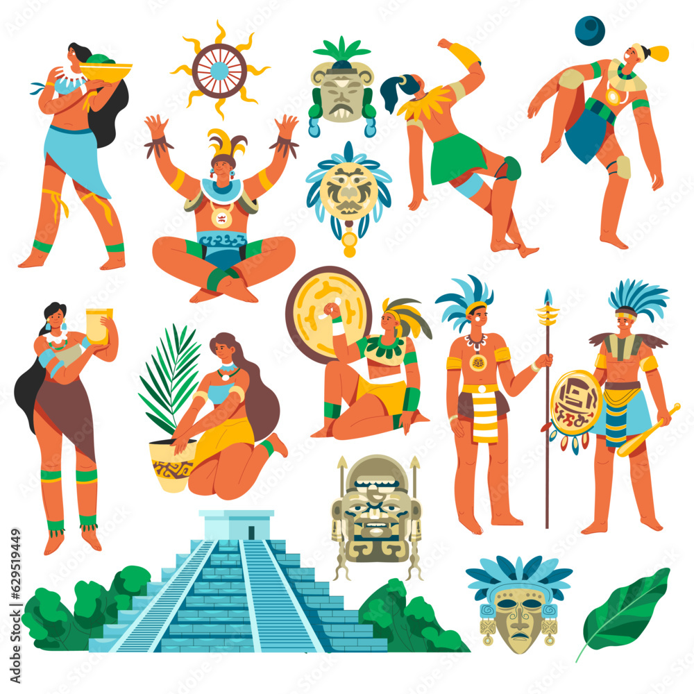 Mayan civilization, people and totems, citadel