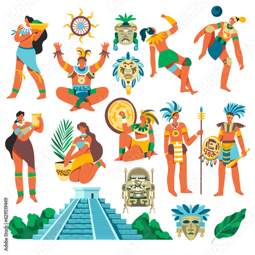 Mayan civilization, people and totems, citadel