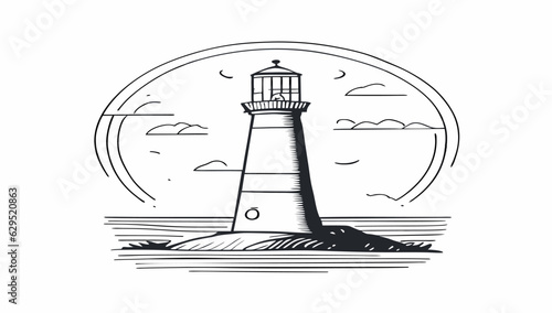 lighthouse silhouette vector