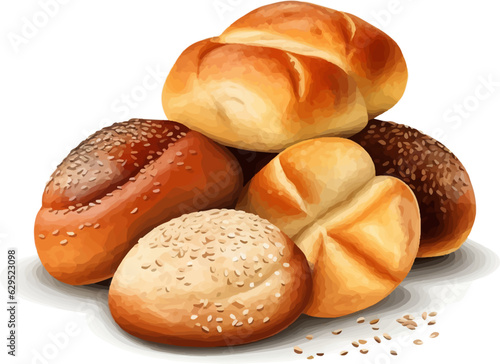 assortment of baked bread