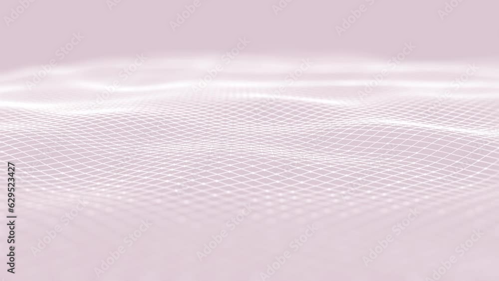 3D futuristic animation of modern abstract geometric background of a dotted interconnected mesh pattern with slow wavy motion 3D futuristic animation of modern abstract geometric background of a dotted interconnected mesh pattern with slow wavy motion