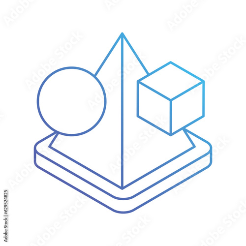 Geomentry Shapes icon, vector stock illustration. photo