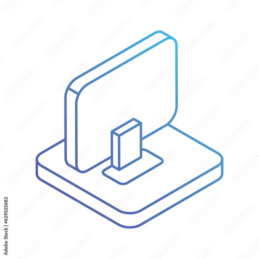 Lcd icon, vector stock illustration. Lcd icon, vector stock illustration.