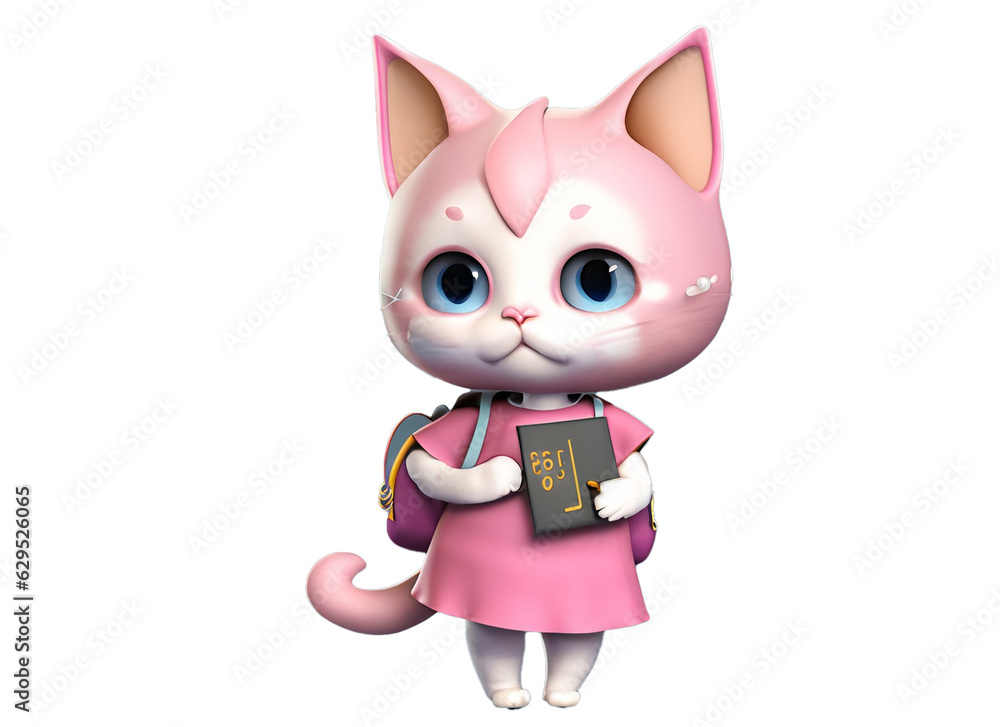 Fototapeta premium Little animal holding book