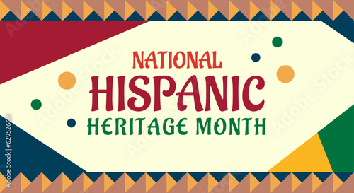 National Hispanic heritage month. Abstract ornament background design