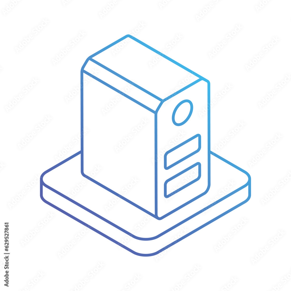Cpu icon, vector stock illustration.
