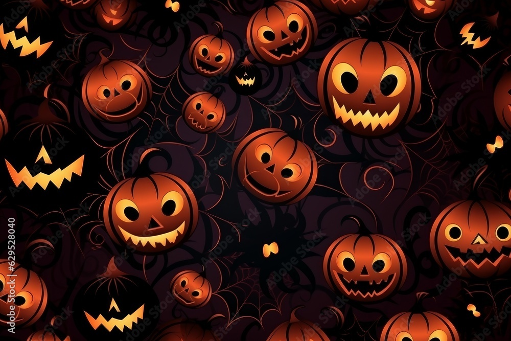 Halloween pumpkin background. Generate Ai