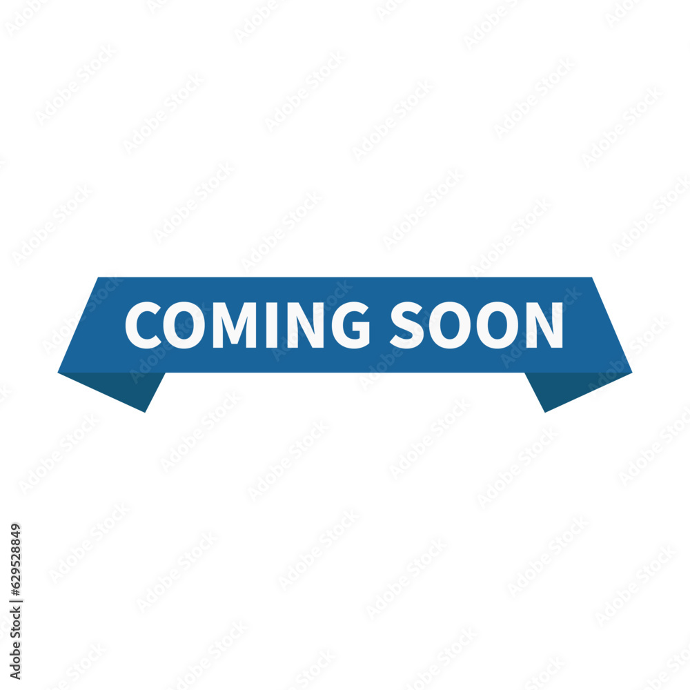 Coming Soon In Blue Rectangle Ribbon Shape For Announcement
Coming Soon In Blue Rectangle Ribbon Shape For Announcement