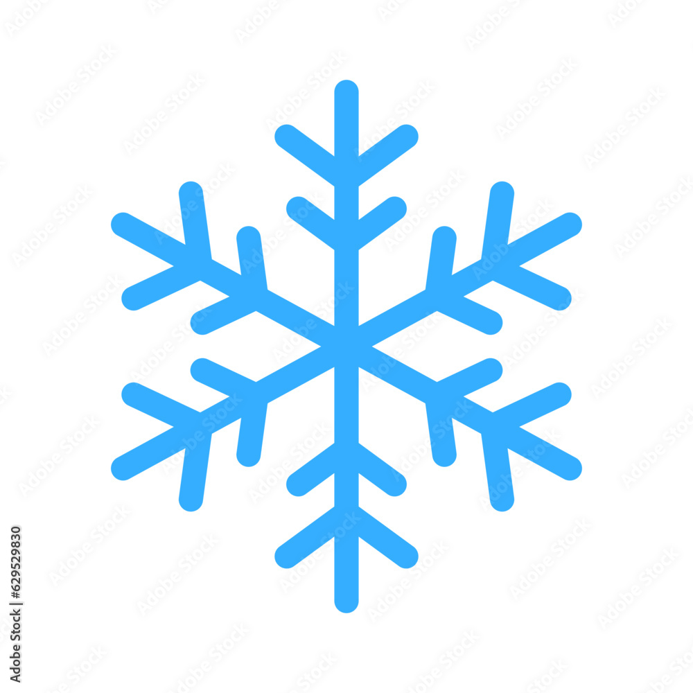 Blue Winter Snowflake Isolated Vector Icon Illustration Blue Winter Snowflake Isolated Vector Icon Illustration