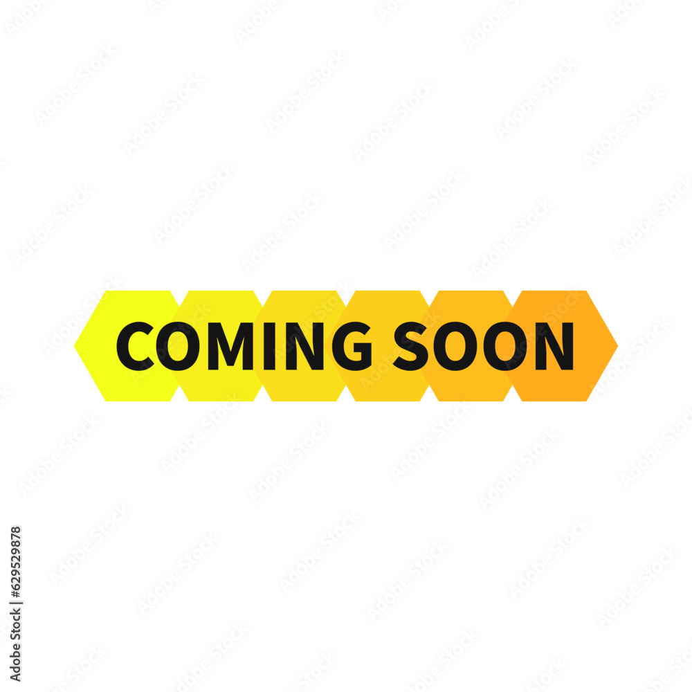 Coming Soon In Yellow Gradient Hexagonal Rectangle Shape For Announcement
Coming Soon In Yellow Gradient Hexagonal Rectangle Shape For Announcement
